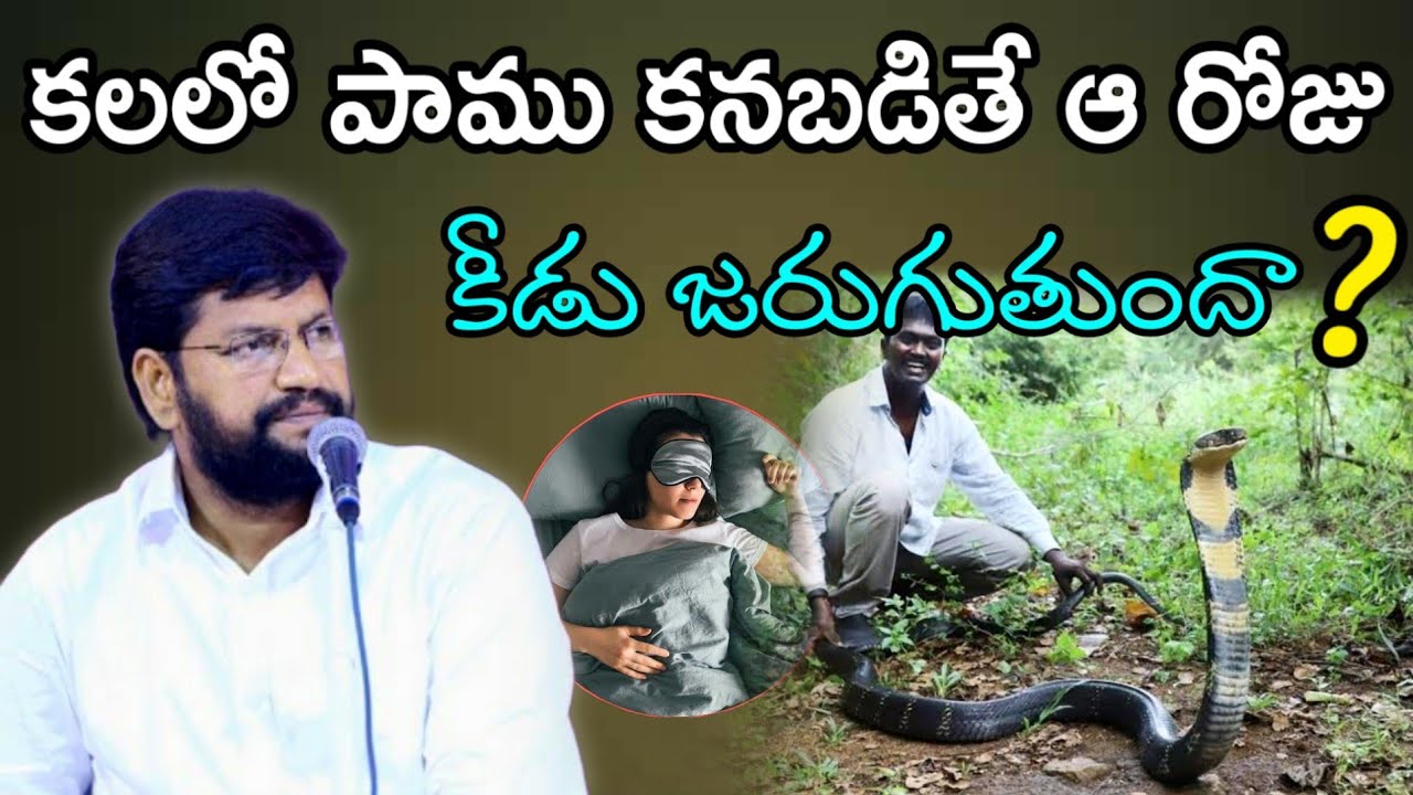 కలలో పాము కనబడితే ఆ రోజు కీడు జరుగుతుందా..? message by.Shalemrajanna