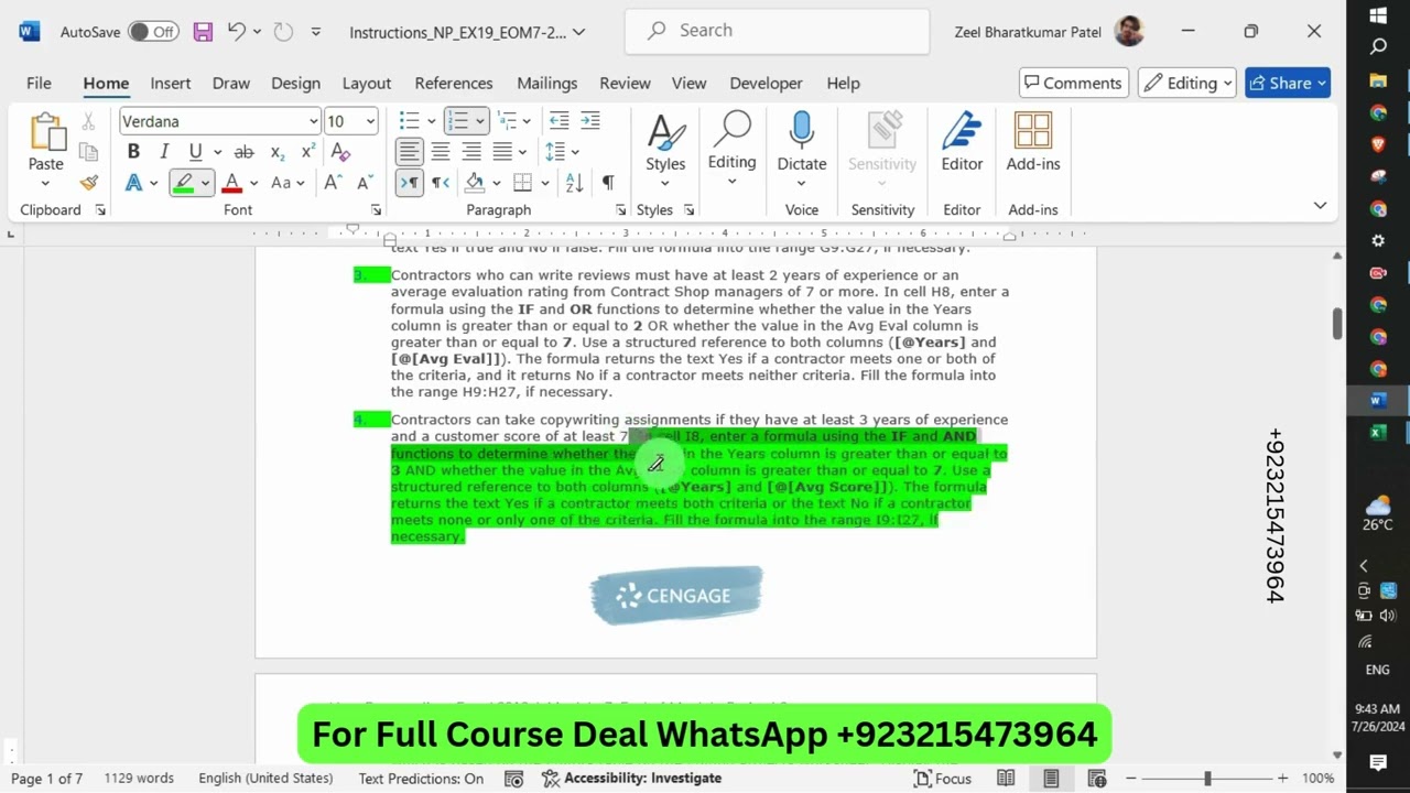 Excel Module 7 End of Module Project 2 | NP_EX19_EOM7-2 | CONTENT SHOP | complete solutions