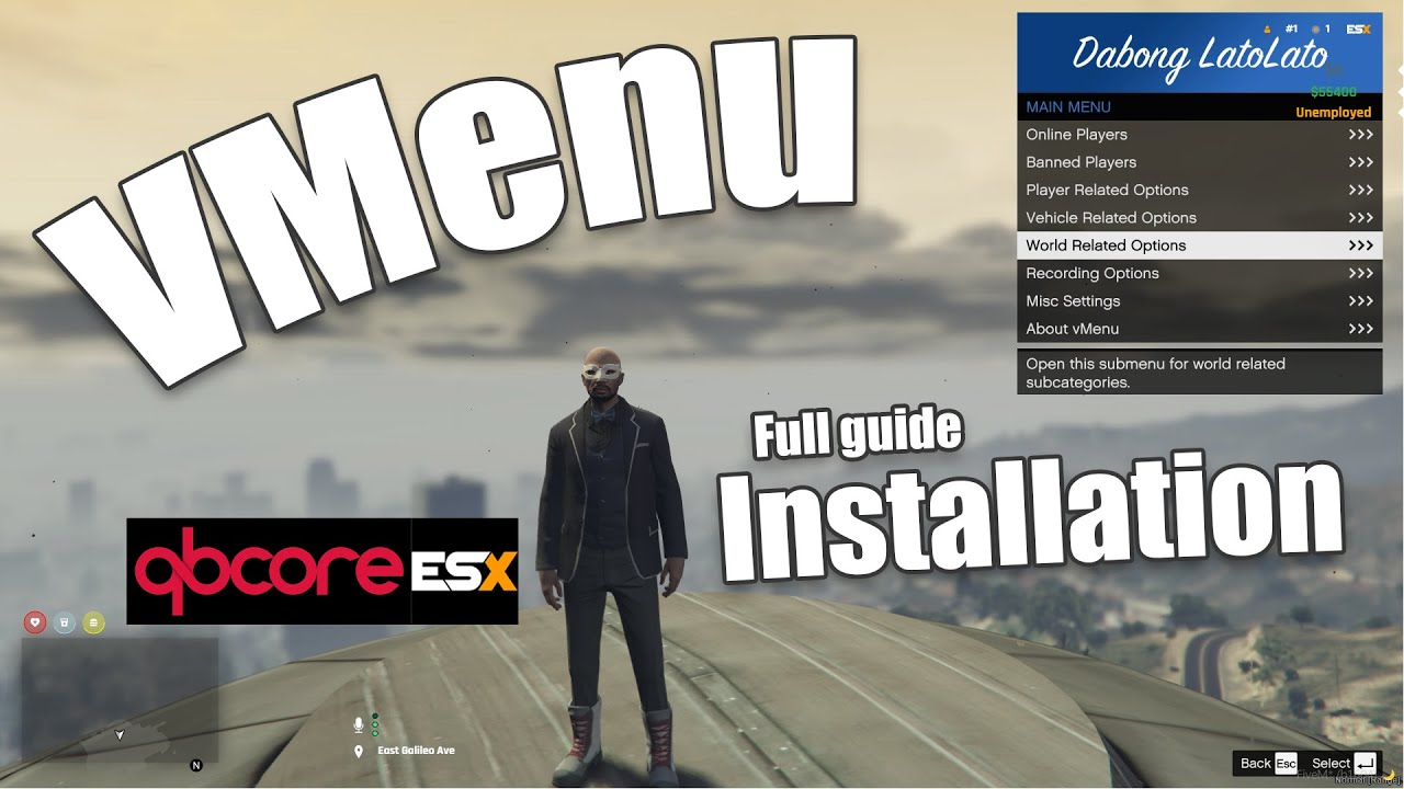 Как загрузить и установить Vmenu для вашего сервера FiveM Esx и QBcore — Последняя установка