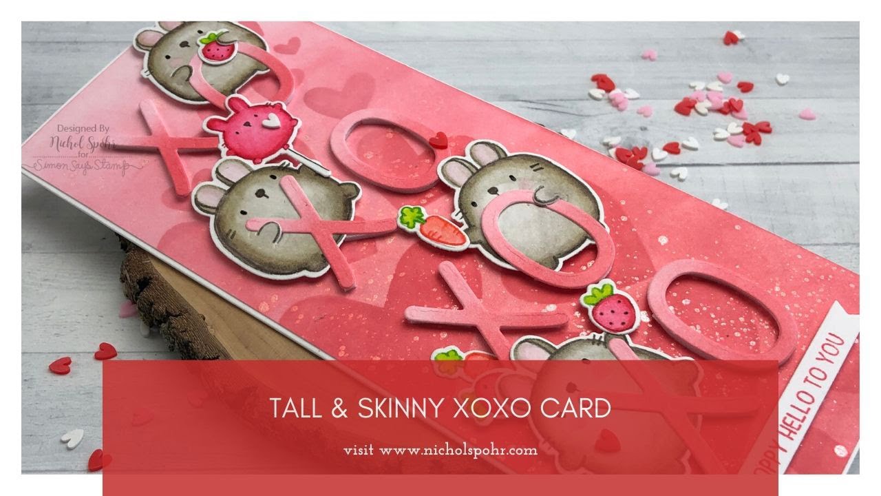 Tall & Skinny XOXO Card (Mama Elephant)