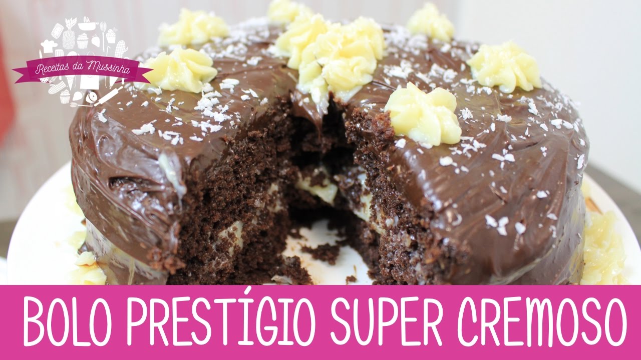 BOLO PRESTÍGIO SUPER CREMOSO - Episódio 202 - Receitas da Mussinha