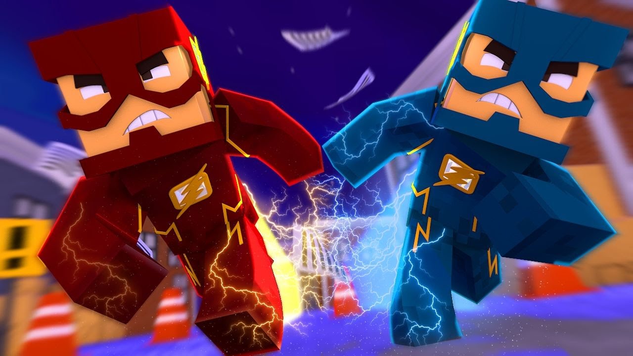 Minecraft: TEEN FLASH - APOSTEI CORRIDA COM O FLASH AZUL!