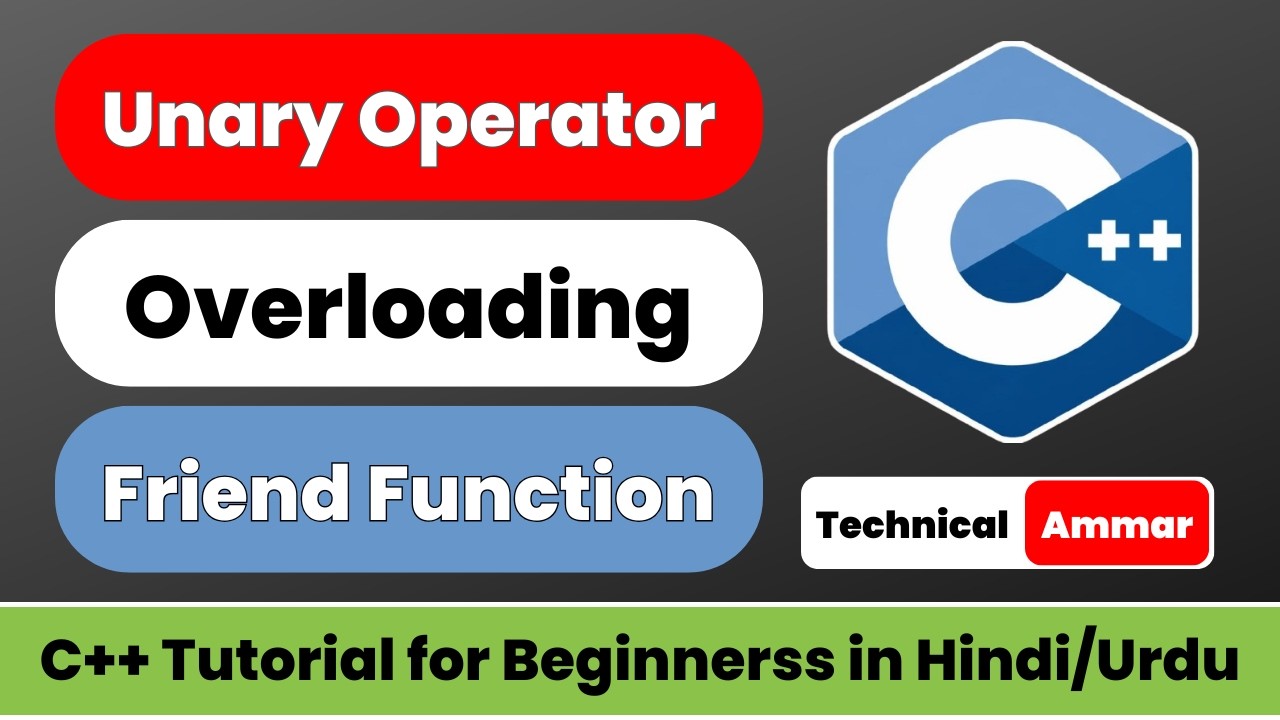 Unary Operator Overloading in C++ using Friend Function | C++ Tutorial for Beginners #67