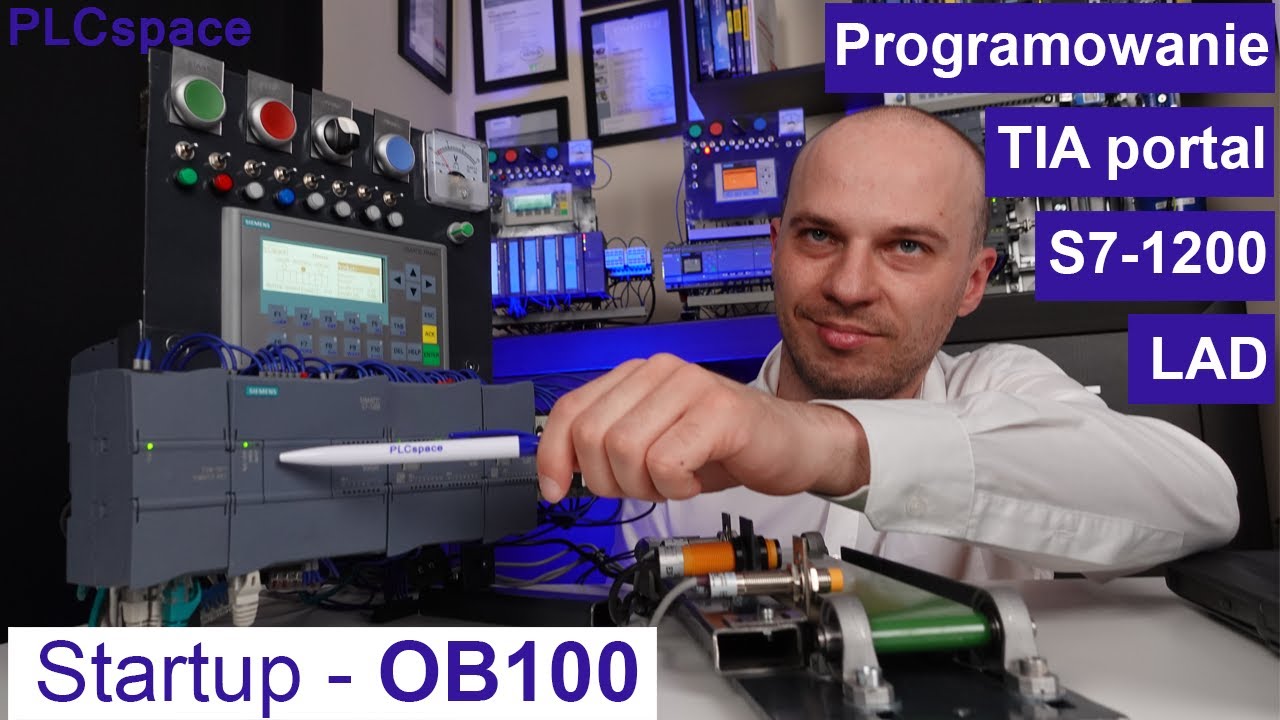 Startup - blok OB100 - Kurs programowania PLC Siemens S7-1200 - TIA Portal - LAD