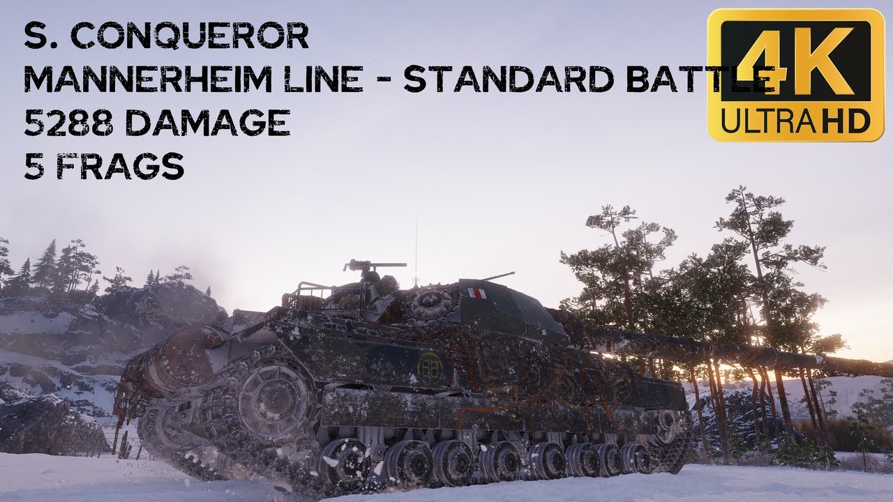 S. Conqueror 5,3k damage 5 frags on Mannerheim Line - World of Tanks