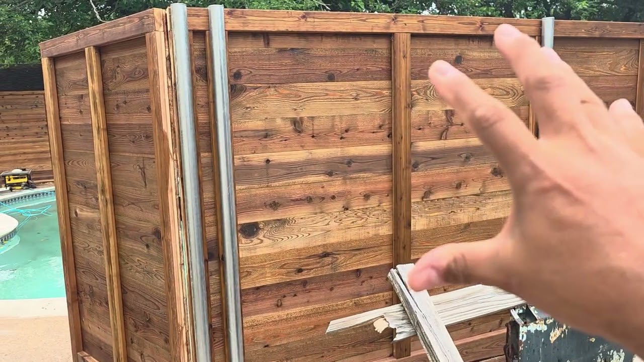 Horizontal Cedar Fence Completed! See the results! #cedarfence #fenceideas