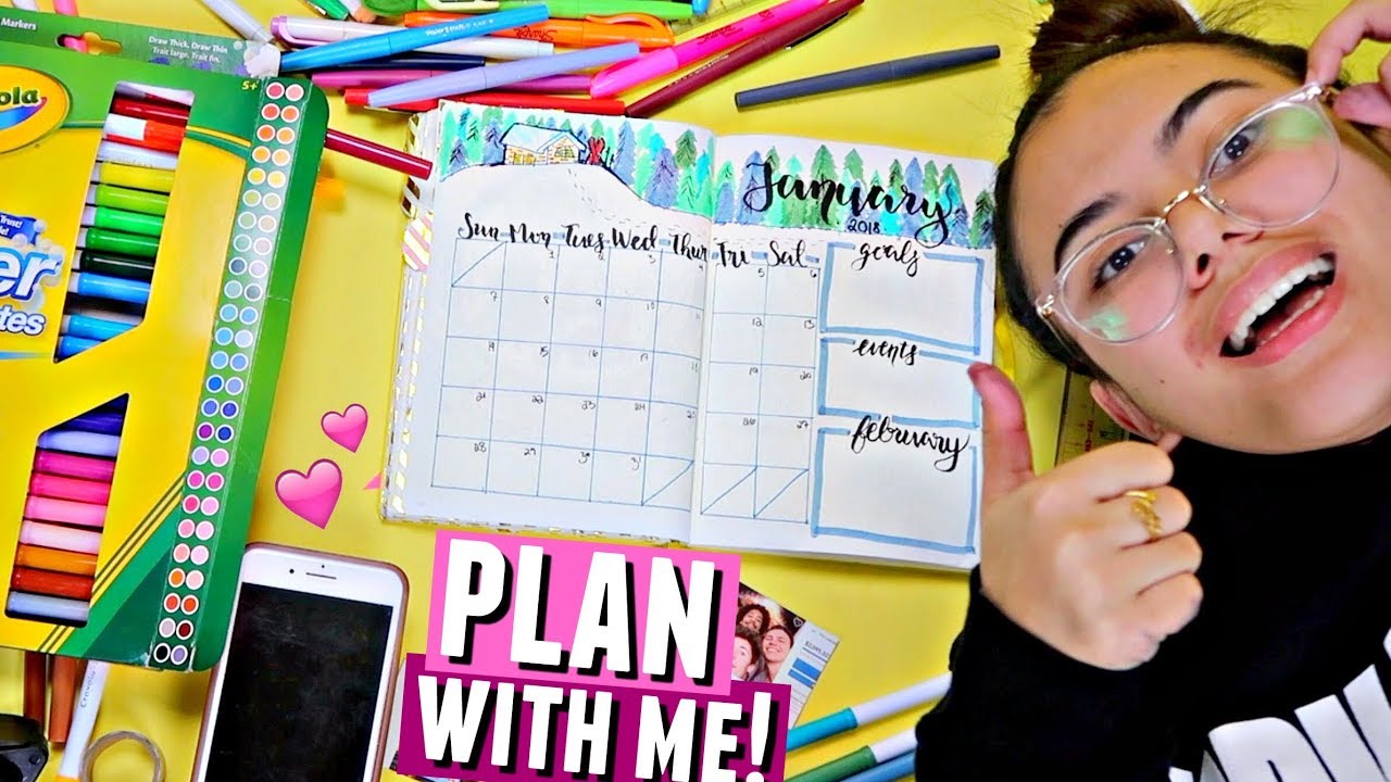 PLAN WITH ME! ✏️📅 | January 2018 Bullet Journal Setup