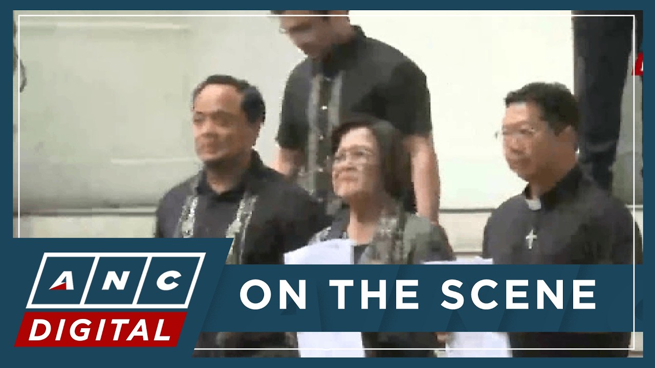 LOOK: De Lima, Fr. Villanueva file perjury complaint vs. 18 ‘ex-Marines’ at DOJ | ANC