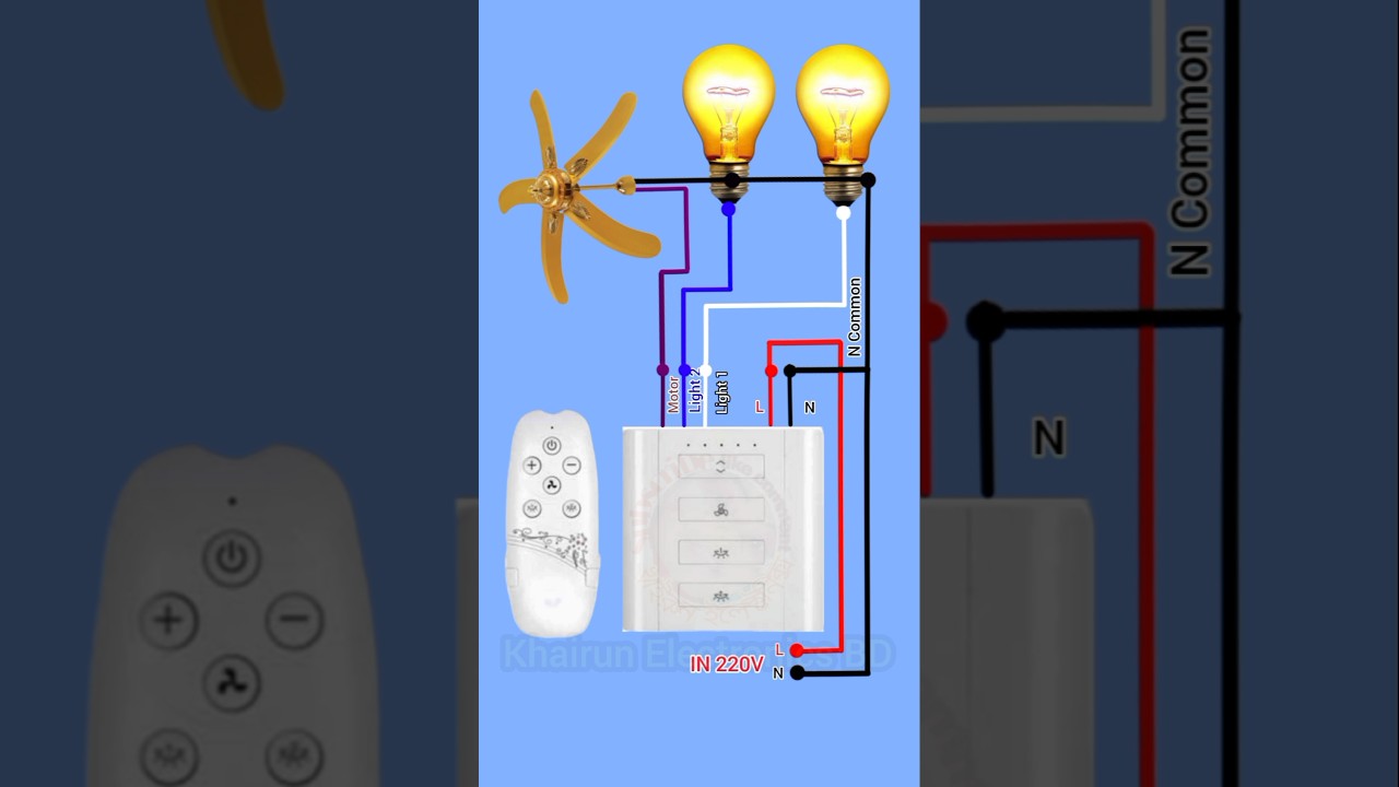 Remote control switch connection #khairunelectronicsbd #youtubeshorts #shortsfeed #assamtezpur