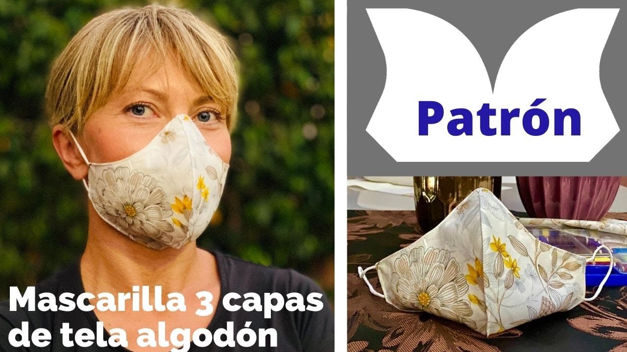 NO SE EMPAÑAN LAS GAFAS | MASCARILLA CON 3 CAPAS DE TELA ALGODÓN Y BOLSILLO PARA FILTRO