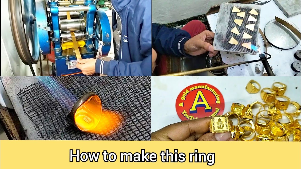 22k Gold Ring Making | How to ring make design | process 91.6