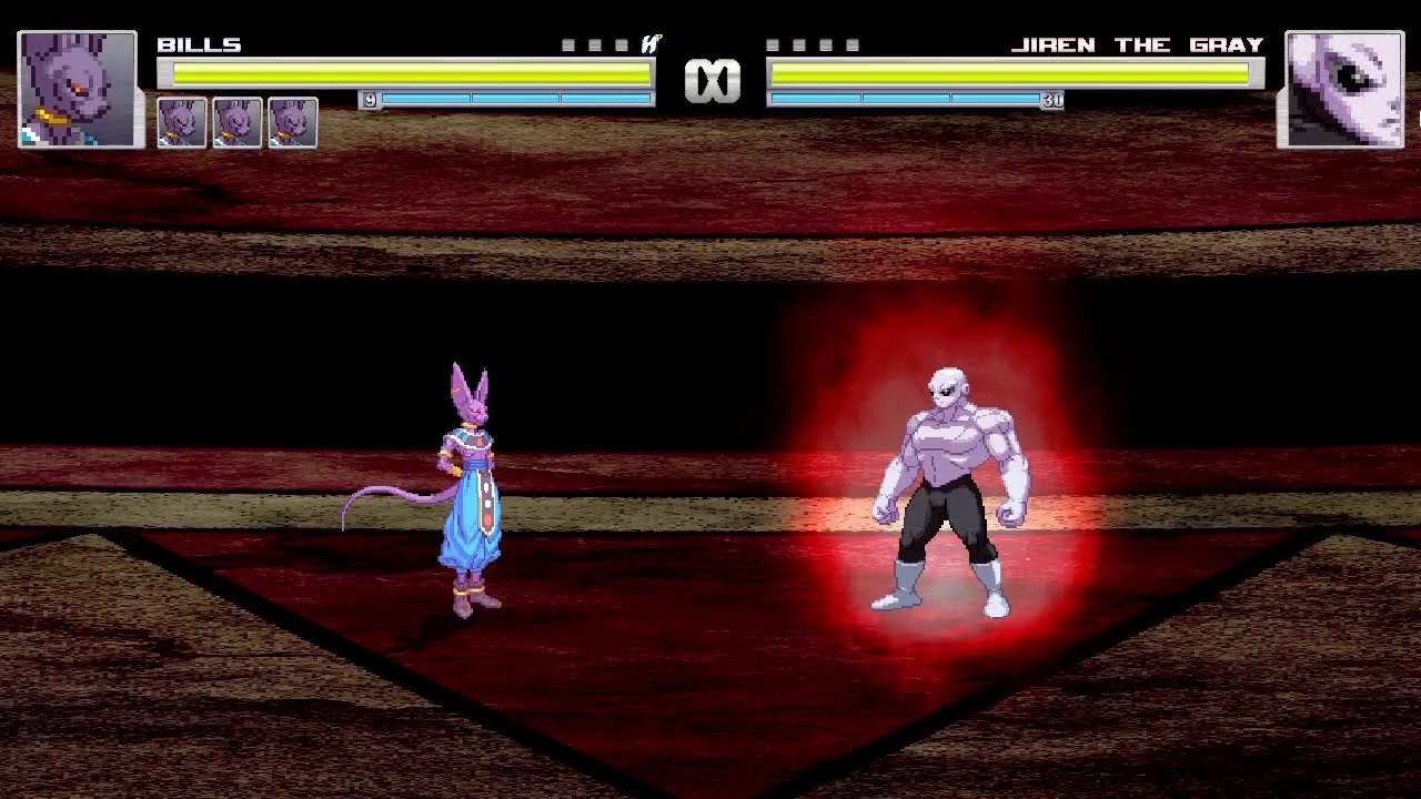 Beerus vs Jiren on Tournament of Power Stage | Lord of Destruction vs Pride Trooper | MUGEN 1.1b1
