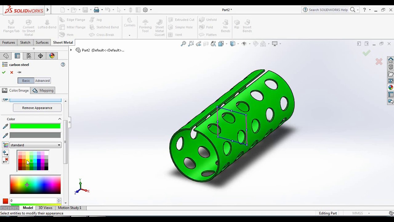 SolidWorks Tutorial - Sheet metal fold and unfold command