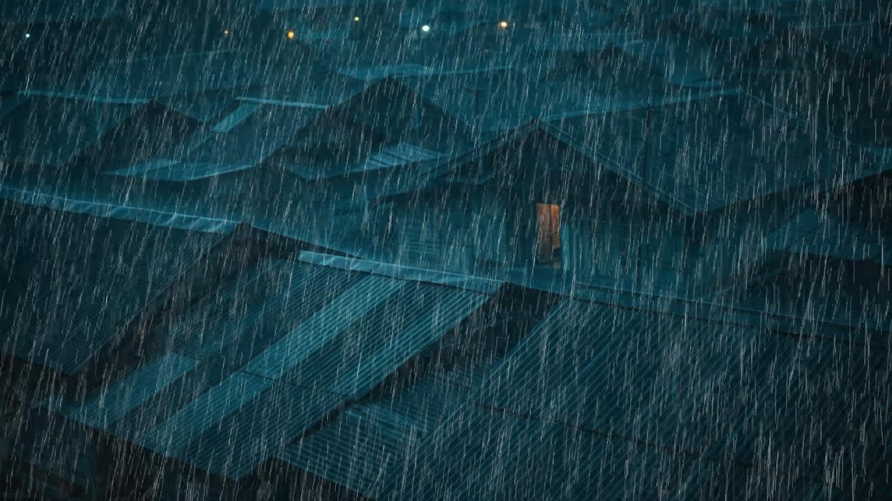 No Ads Rain Sounds for Sleeping – Heavy Tin Roof Rain for Anxiety Free Nights