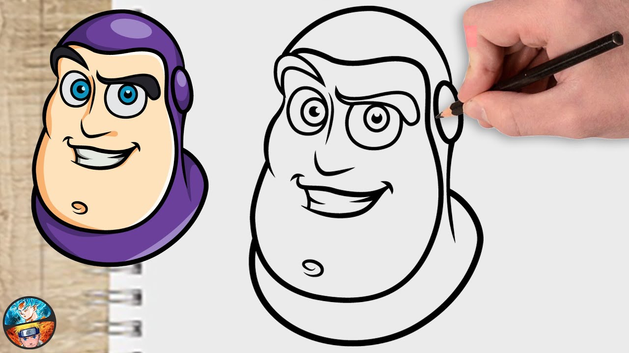 COMO DIBUJAR A BUZZ LIGHTTYEAR ( Toy Store ) dibujos - How to draw Buzz Lighttyear