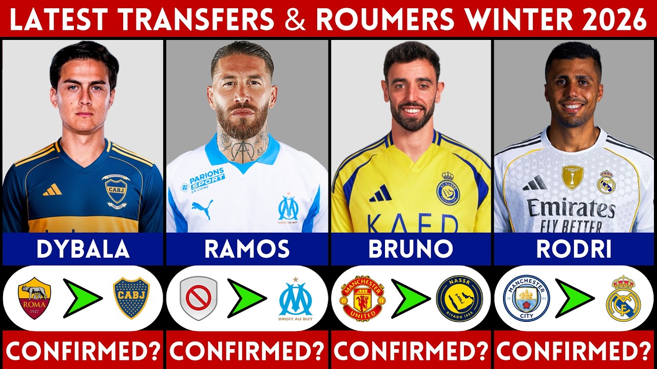 🚨 LATEST CONFIRMED TRANSFER AND RUMOURS WINTER 2026 | RAMOS, DYBALA, RODRI, BRUNO.......