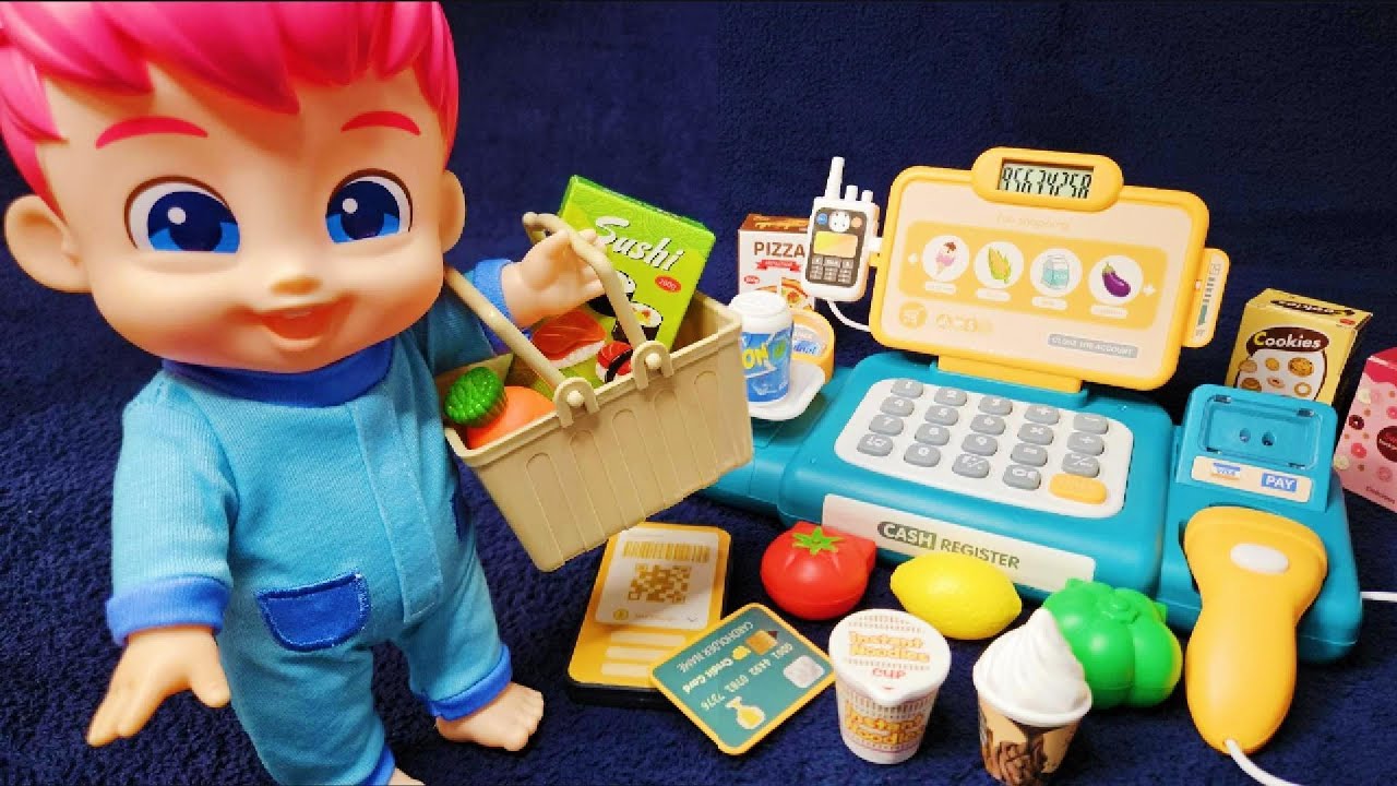 9:58 Satisfying Grocery Store Checkout Play Set | ASMR no music no talking
