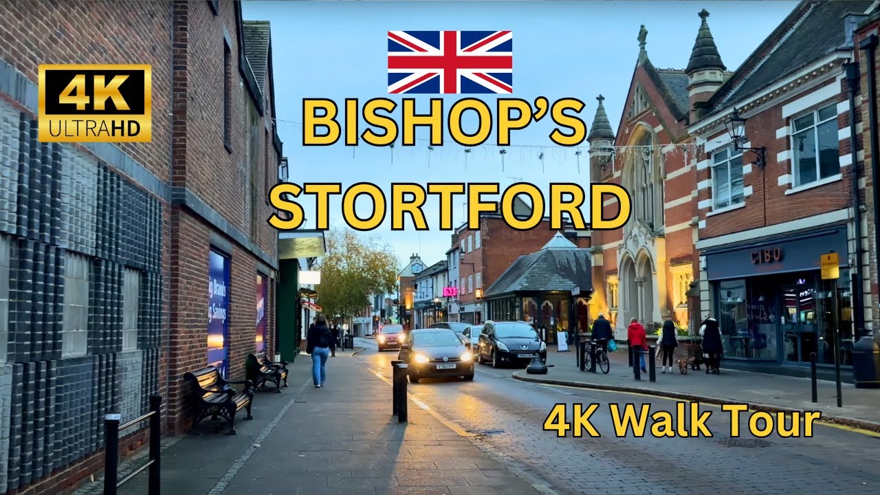 Bishop's Stortford in England 🏴󠁧󠁢󠁥󠁮󠁧󠁿 - 4K walking Tour 2023