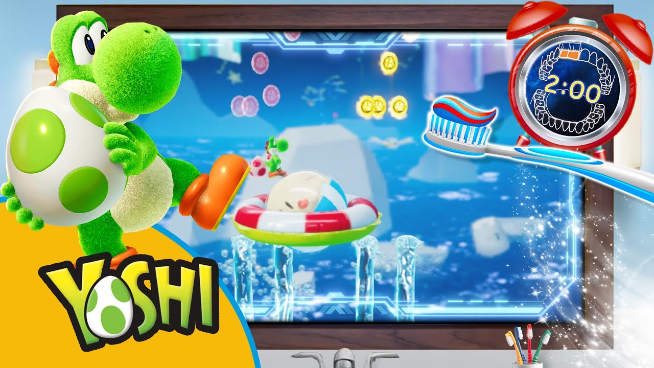 Yoshi Winter 2 Minute Action Toothbrush timer with Music
