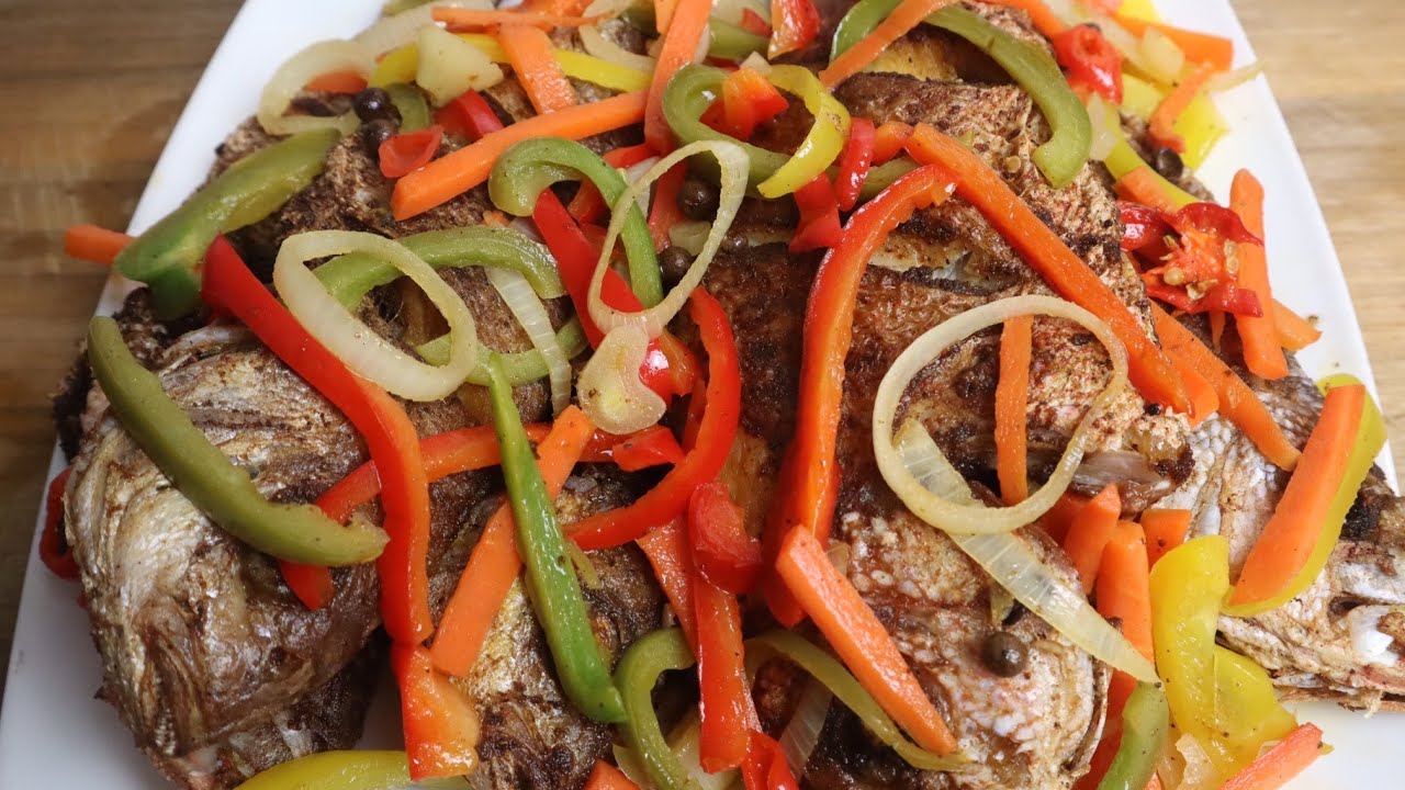 HOW TO MAKE JAMAICAN ESCOVITCH  FISH | CRISPY FRIED FISH RECIPE | SNAPPER FISH