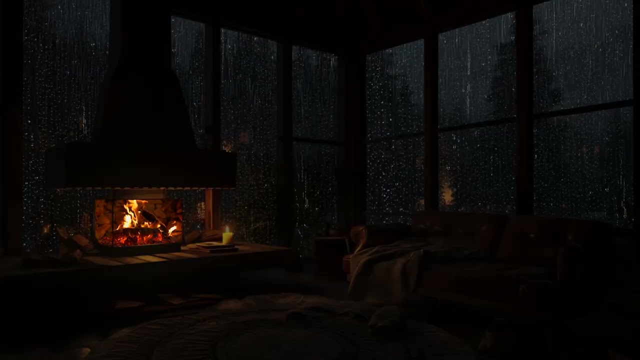Strong Natural Rainstorm Background 🌧️ Continuous Heavy Rain for Study and Calm Mind