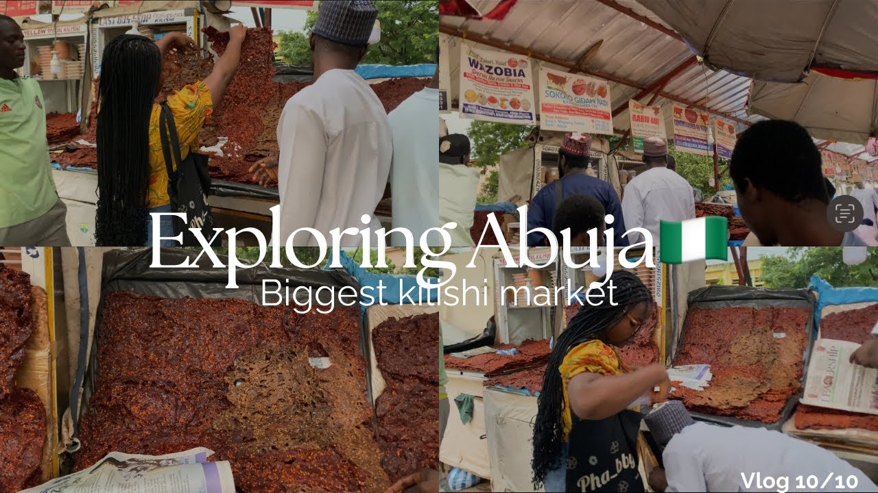 Exploring Abujas Biggest Kilishi Market + First time Trying Northern Snacks