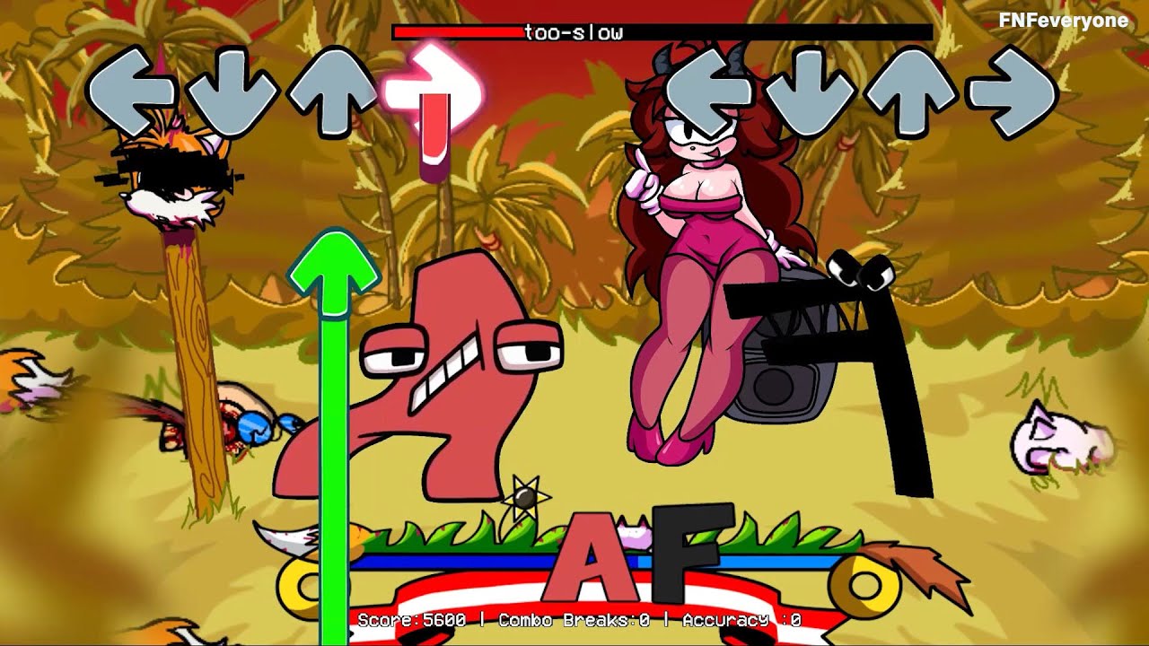 Alphabet Lore A and F Sings Too Slow | FNF Too Slow UTAU Cover