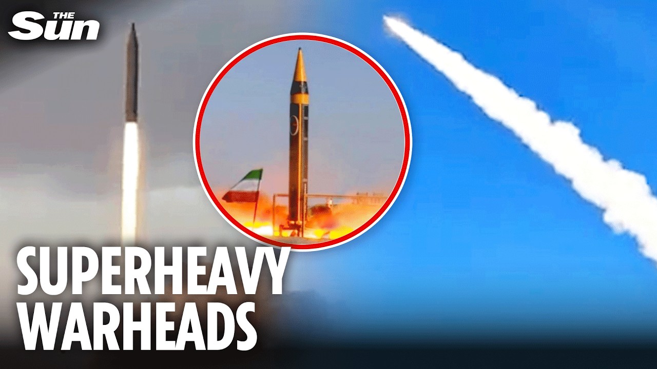 Moment Iran fires heavyweight Khorramshahr‑4 ballistic missiles toward Israel