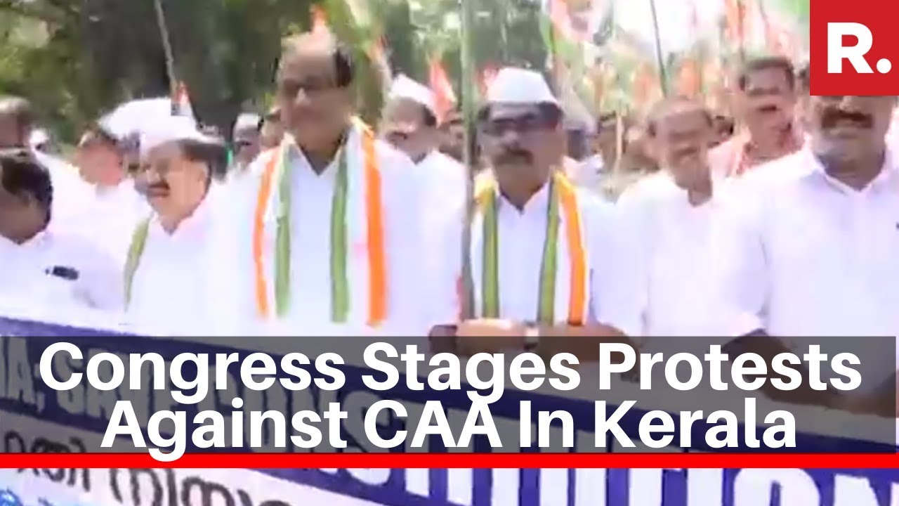Kerala: Congress Stages Protests Against CAA In Thiruvananthapuram