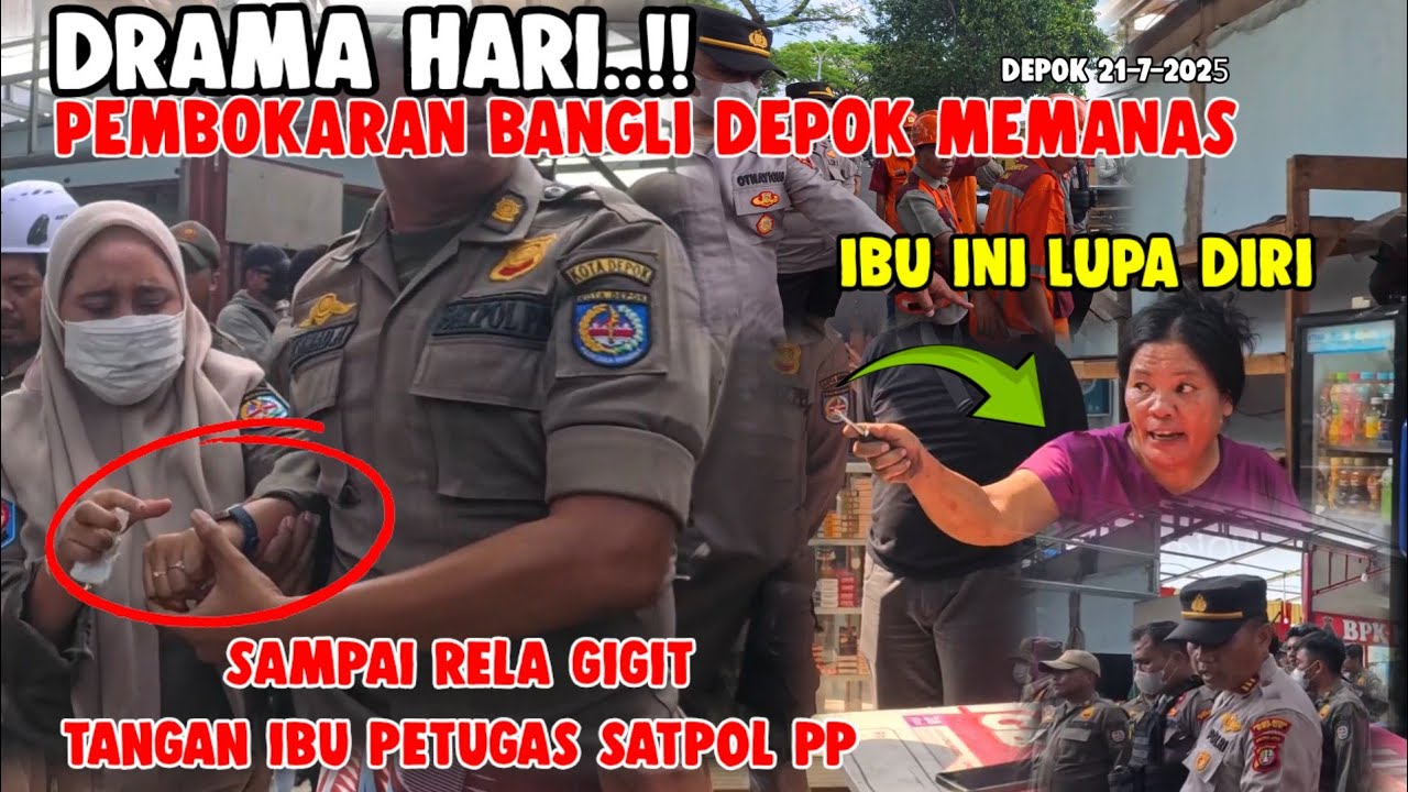 MERASA RUGI 50 JUTA IBU PEMILIK BANGLI LUPA DIRI || SAMPAI RELA GIGIT TANGAN IBU PETUGAS SATPOL PP ❗