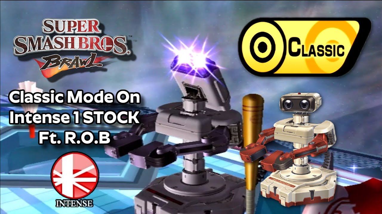 Super Smash Bros. Brawl 1 Stock Classic Mode Intense Ft. R.O.B (1 Stock Completed!)