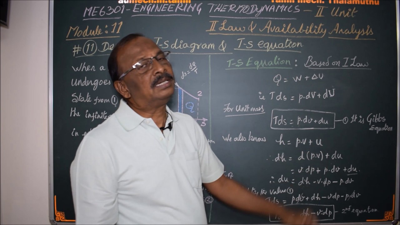 T-s Diagram & T-s Equation - M11 - Engineering Thermodynamics in Tamil