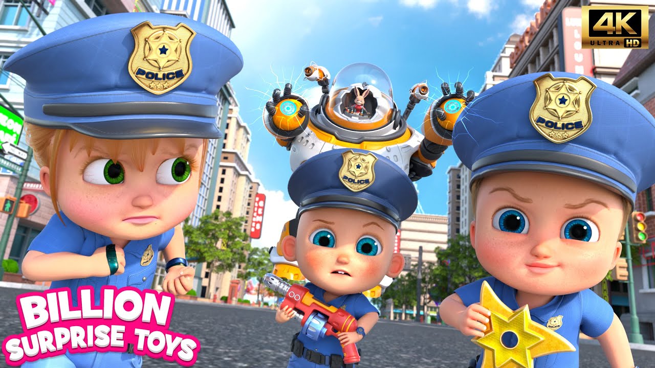 City Under Siege: Robots Attack | Kids Cartoon Police Stories [4k]