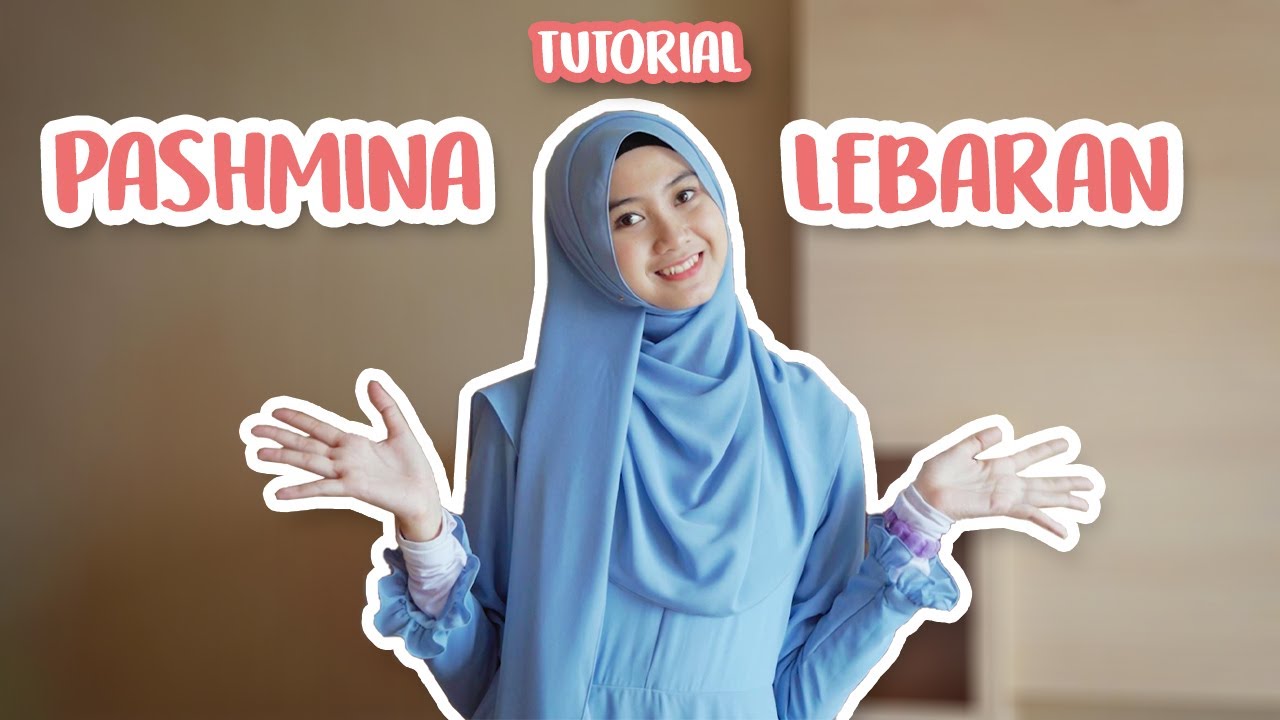 Tutorial pashmina simpel menutup dada untuk lebaran ala kak Alfina Nindiyani