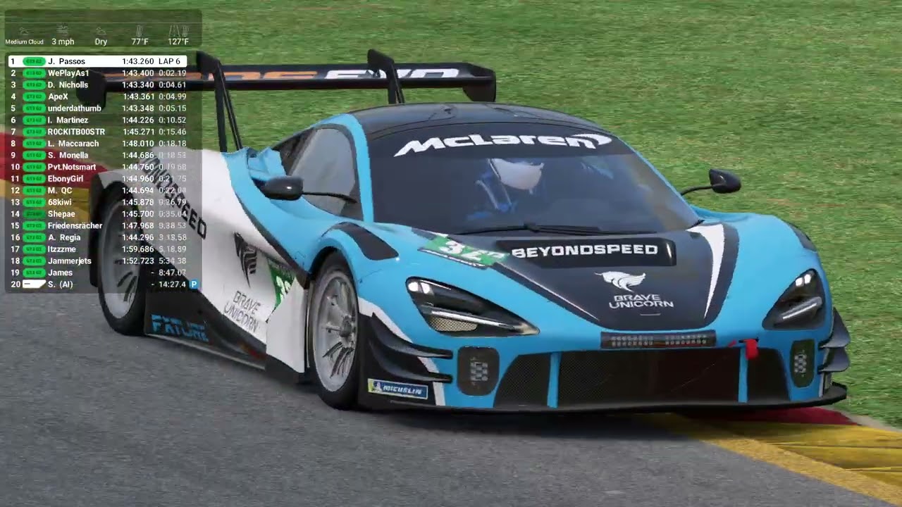 AMS2 \\ WATKINS GLEN \\ GT3 Gen2