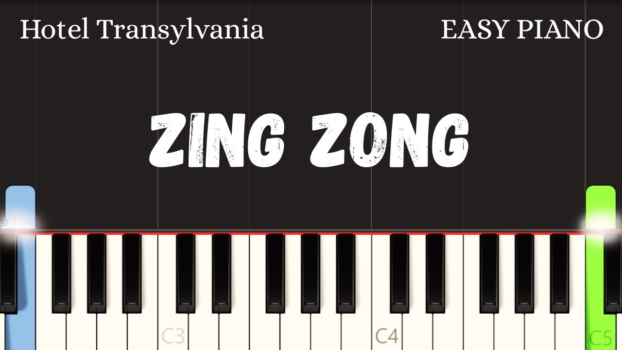 Hotel Transylvania – Zing Zong | Right Hand Only Easy Piano Tutorial for Beginners