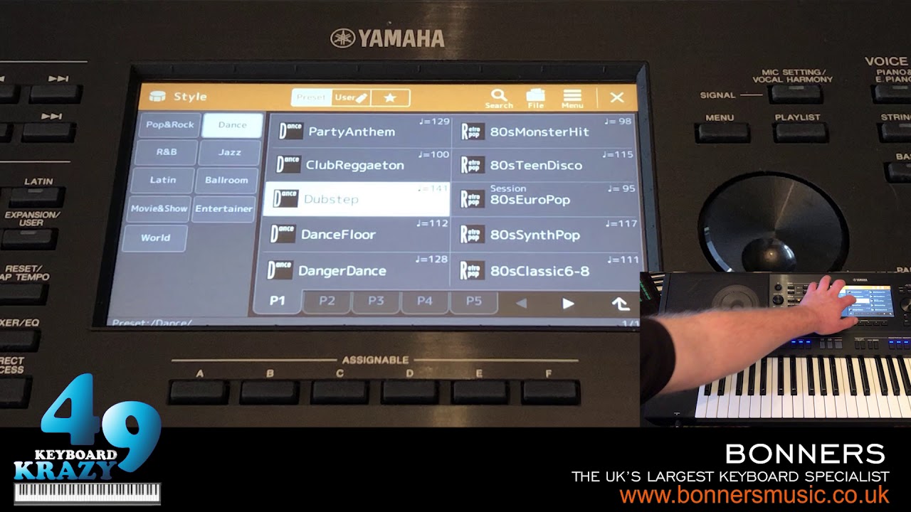 Yamaha PSR-SX900 Keyboard - Dance Styles Part 1/2