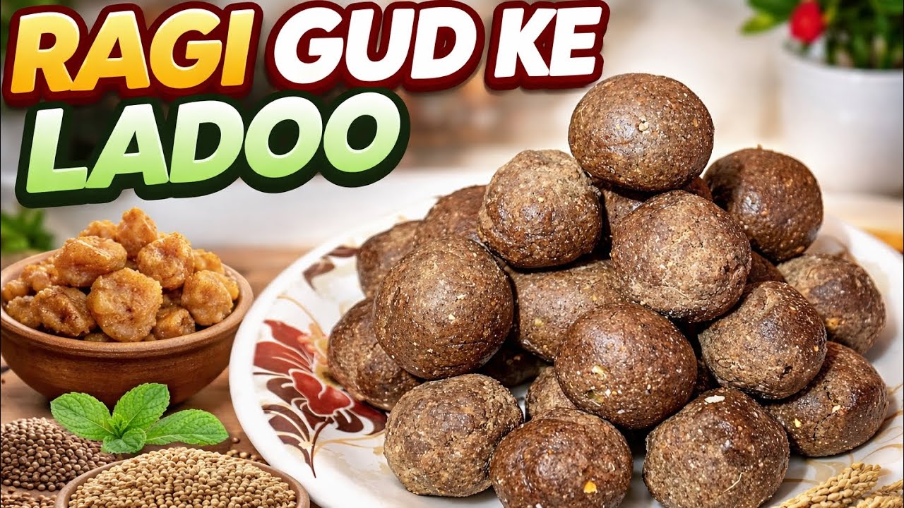 रागी आटा गुड़ के लड्डू | Weight Loss Friendly Sweet Recipe | No Sugar Ragi Ladoo |