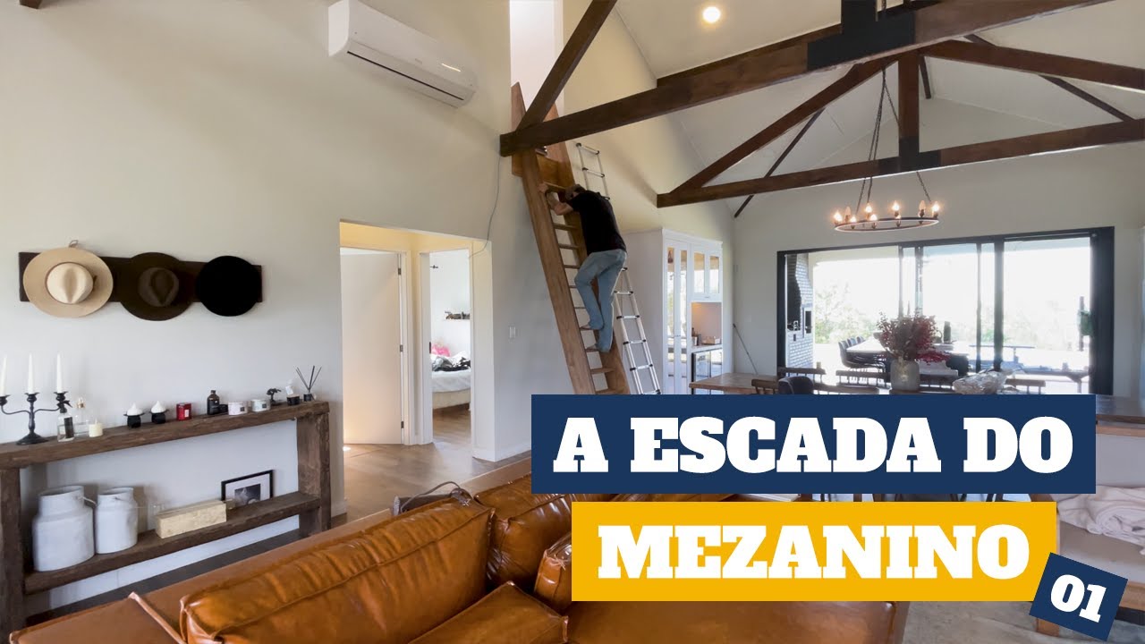 Comecei a fazer a escada para o meu escritório/mezanino aqui no rancho!