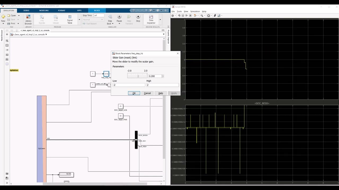 Laboratory real-time simulation BESS enabled with Enhanced Frequency Response (EFR) control #OpalRT