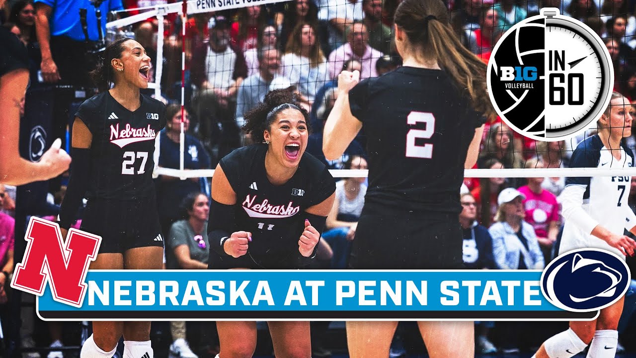 Nebraska at Penn State | Oct. 6, 2025 | B1G Volleyball in 60