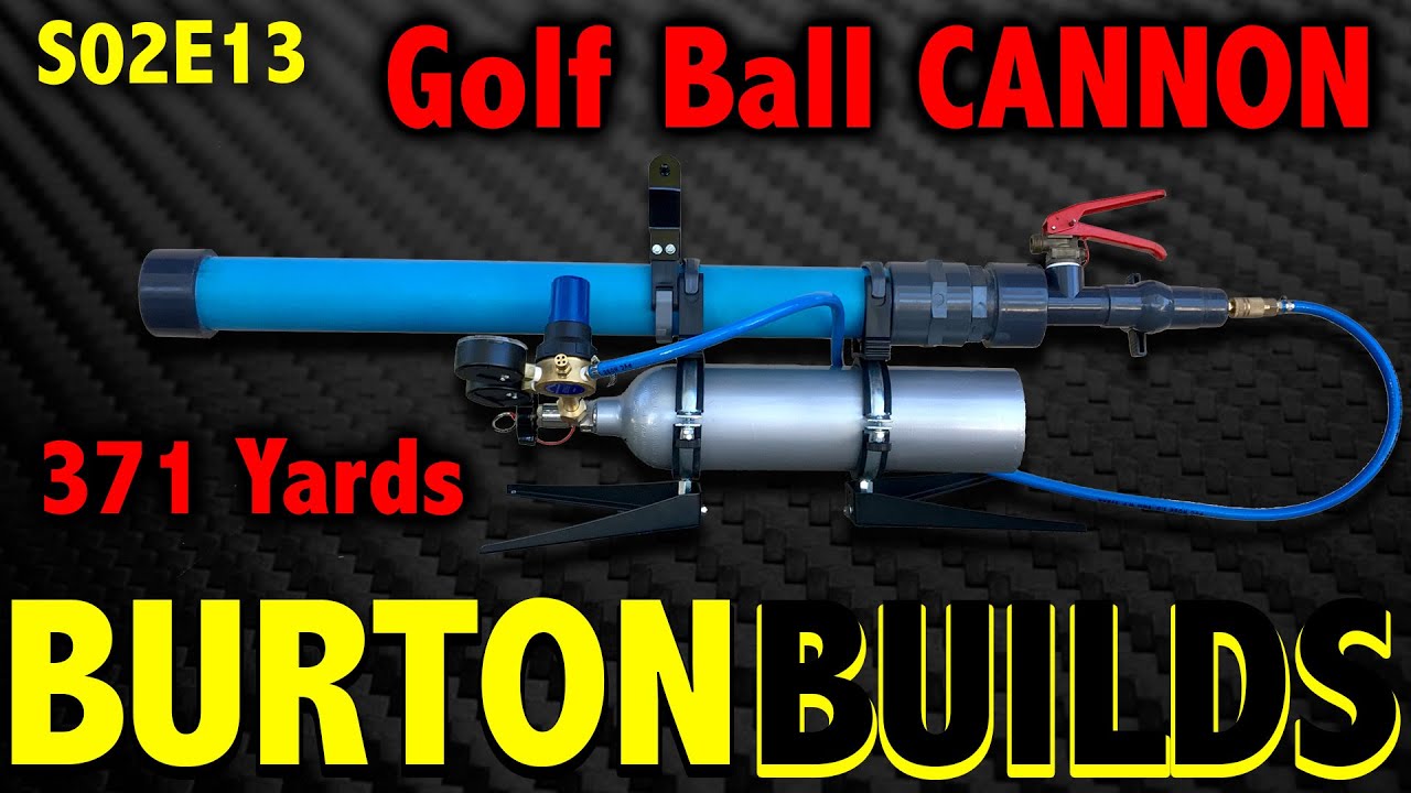 Мощная футболка-пушка / метатель мячей для гольфа, Challenge - Burton Builds