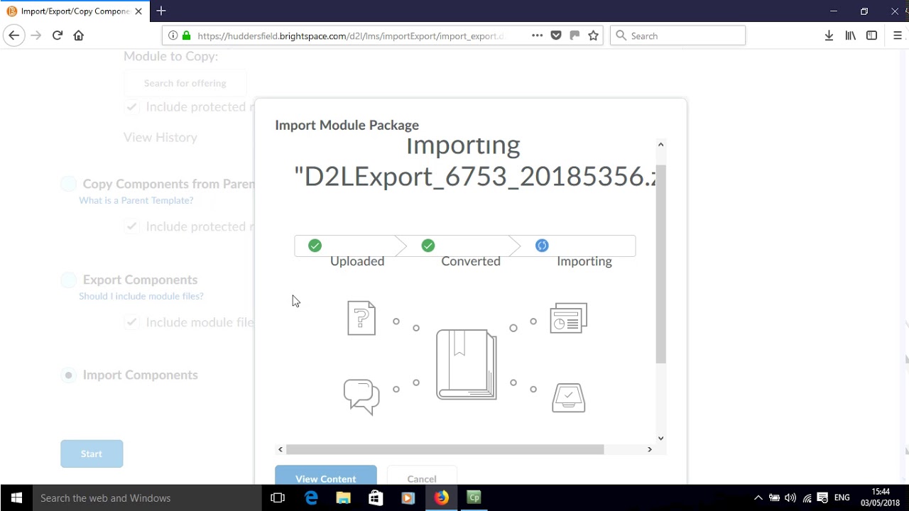 How to import a test to Brightspace