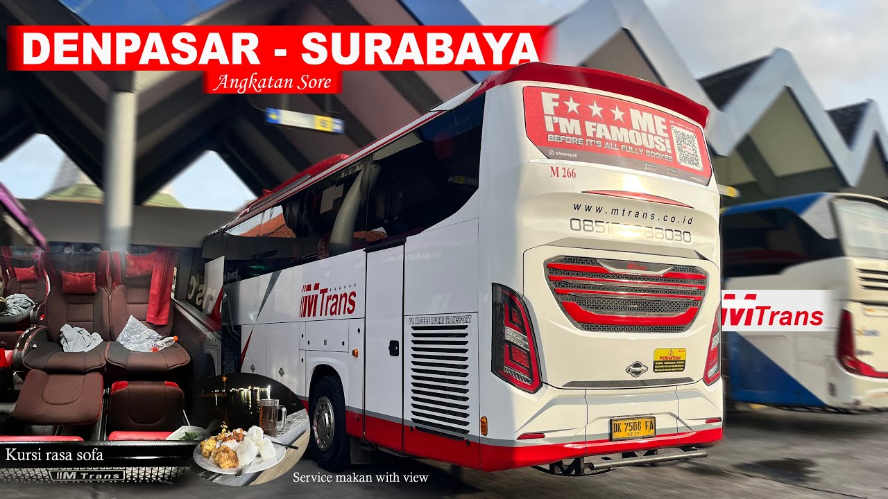 Kursi Eksekutif TERNYAMAN di kelasnya?? Denpasar - Surabaya naik bus MTrans