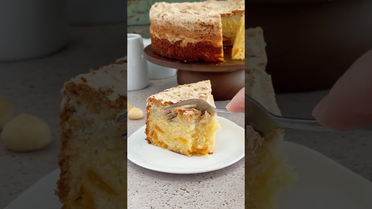🍊🌰 Mandarinenkuchen mit Nussbaiser  |  #nussbaiser #kuchen #r&uuml;hrkuchen #nusskuchen #backen