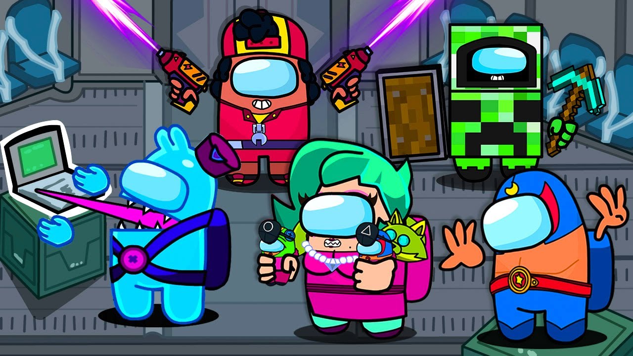 Squeak, Lola, Bull, Ash, Meg (compilation #6) ◉ funny animation Brawl Stars in Among us