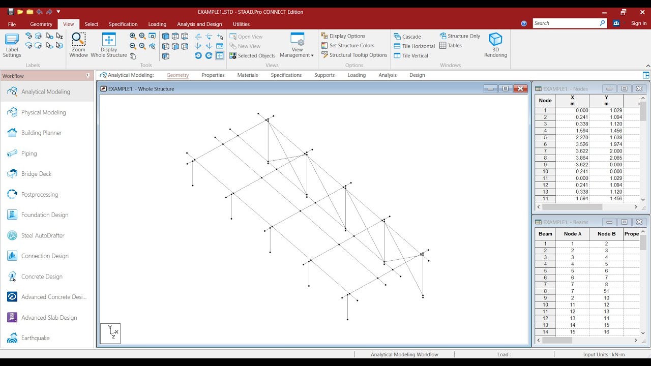 Drawing PV mounting structure in STAAD PRO part-2