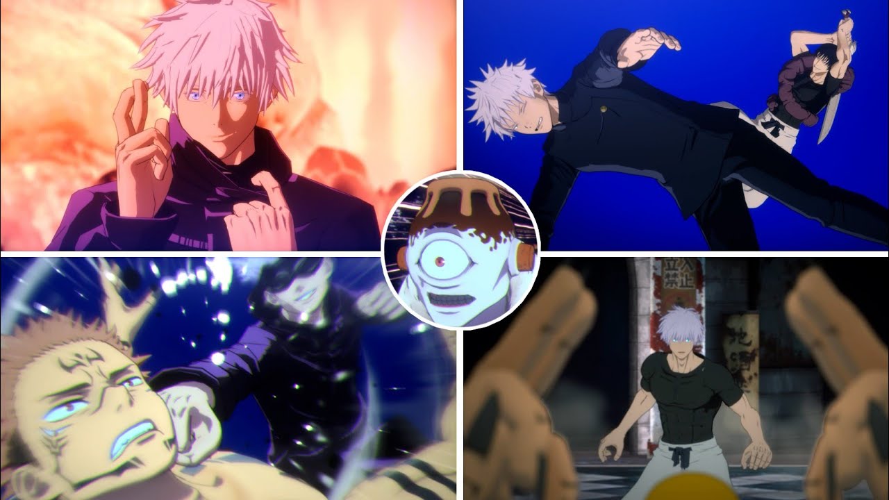 Jujutsu Kaisen Cursed Clash - All Gojo Satoru  fights !! All Unique Intros, Outros and Joint Attacks