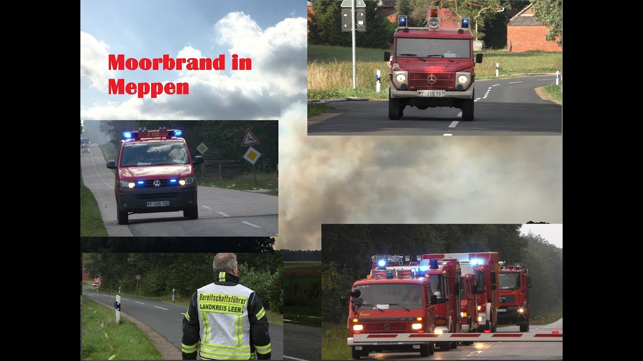 [KATASTROPHENALARM TEIL 1/3 ] Einsatzfahrten in und um Meppen zum Moorbrand auf dem WTD91