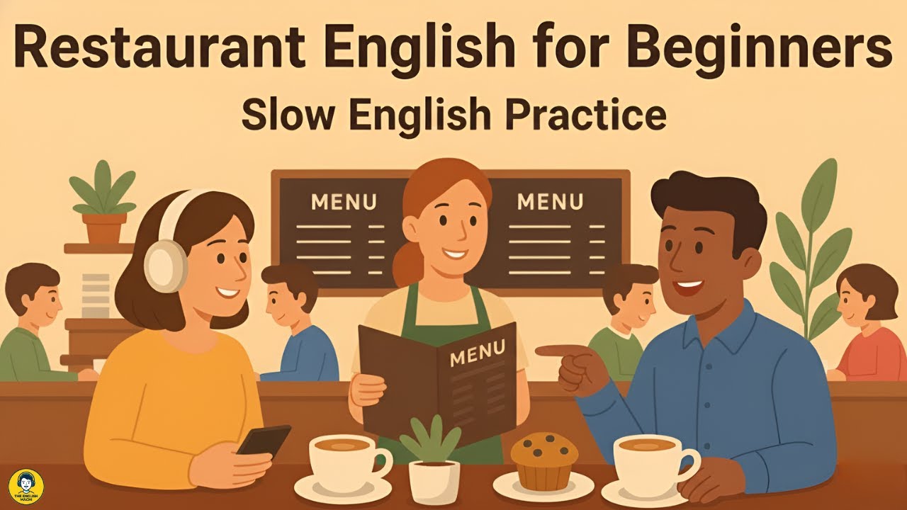 Restaurant English for Beginners | Slow English Practice | The English Machi